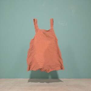 Ces Femme Womens Gauze Shortalls Romper • Size Medium • Coral